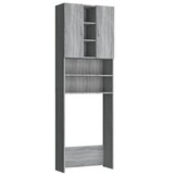 Wasmachinekast Grijs Sonoma Eiken - 46% Korting