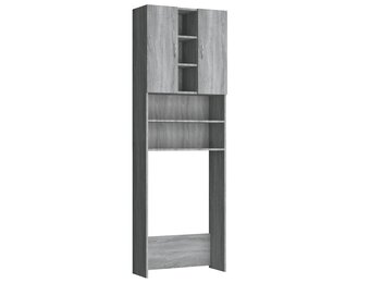 Wasmachinekast Grijs Sonoma Eiken - 46% Korting