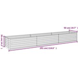 Verhoogde Plantenbak Cortenstaal 291x50x36 cm - 34% Korting
