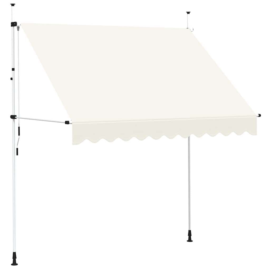 vidaXL Luifel Handmatig Uittrekbaar 250 cm Crème - 35% Korting