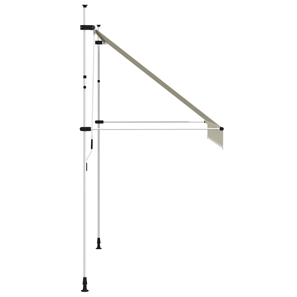 vidaXL Luifel Handmatig Uittrekbaar 250 cm Crème - 35% Korting
