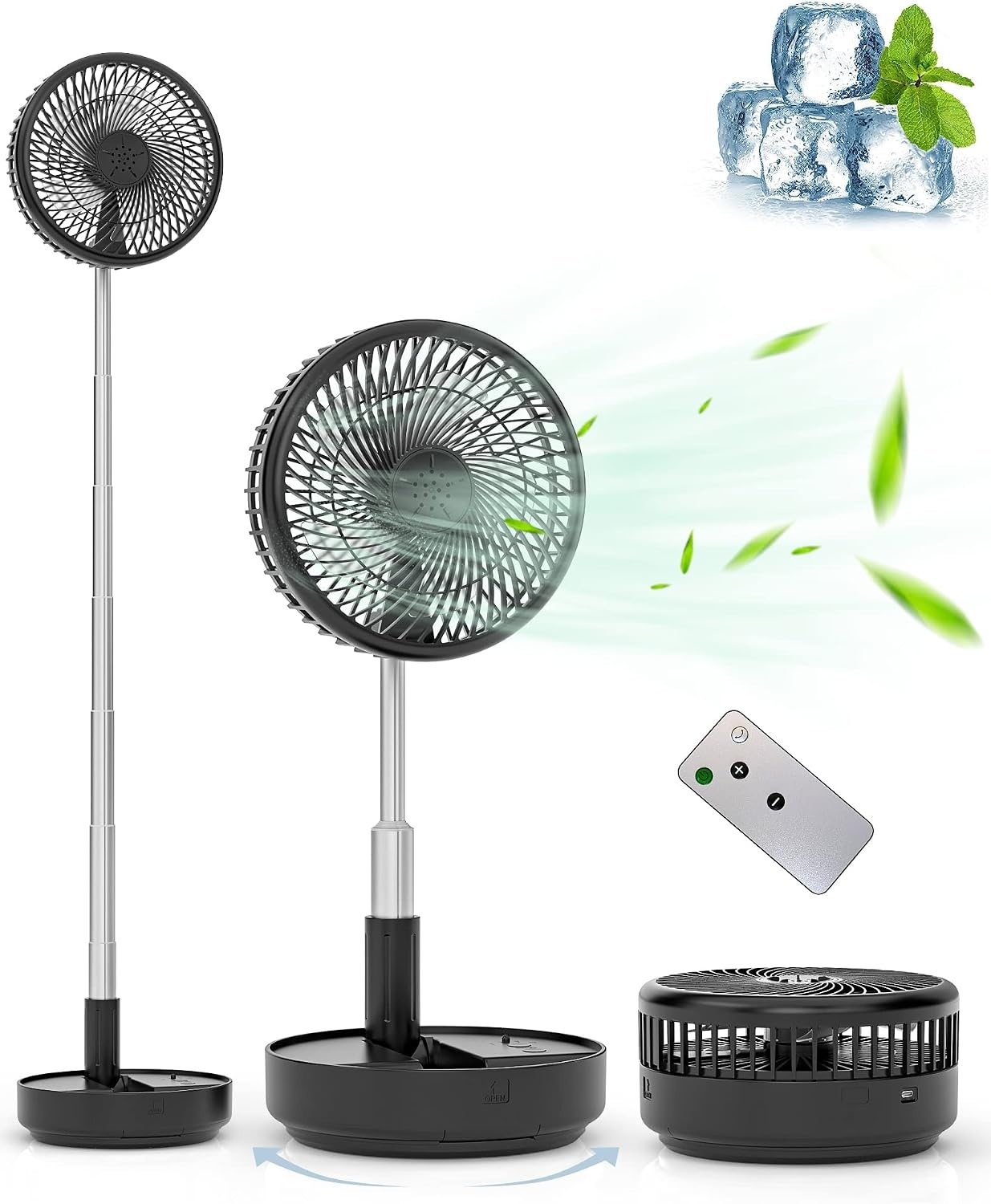 Primevolve Opvouwbare Vloerventilator 7,7 inch Wit - 33% Korting