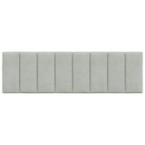 vidaXL Hoofdbordkussen "Hanko" 160 cm Fluweel Lichtgrijs - 34% Korting
