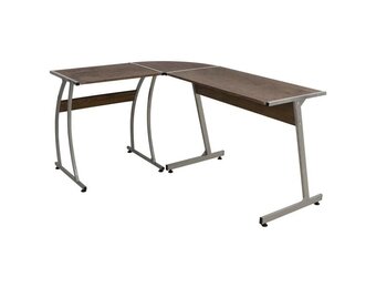 Hoekbureau Bewerkt Hout Bruin - 54% Korting!