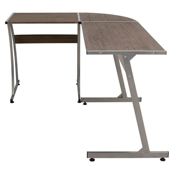 Hoekbureau Bewerkt Hout Bruin - 54% Korting!