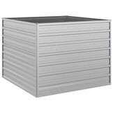 Verhoogde Plantenbak 100x100x77 cm Zilver - Gegalvaniseerd Staal (34% Korting)