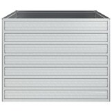 Verhoogde Plantenbak 100x100x77 cm Zilver - Gegalvaniseerd Staal (34% Korting)