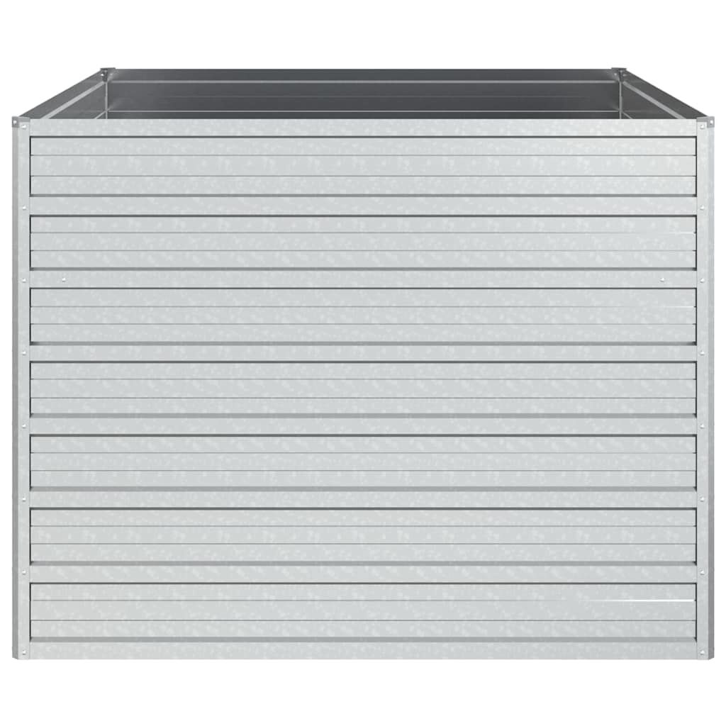 Verhoogde Plantenbak 100x100x77 cm Zilver - Gegalvaniseerd Staal (34% Korting)