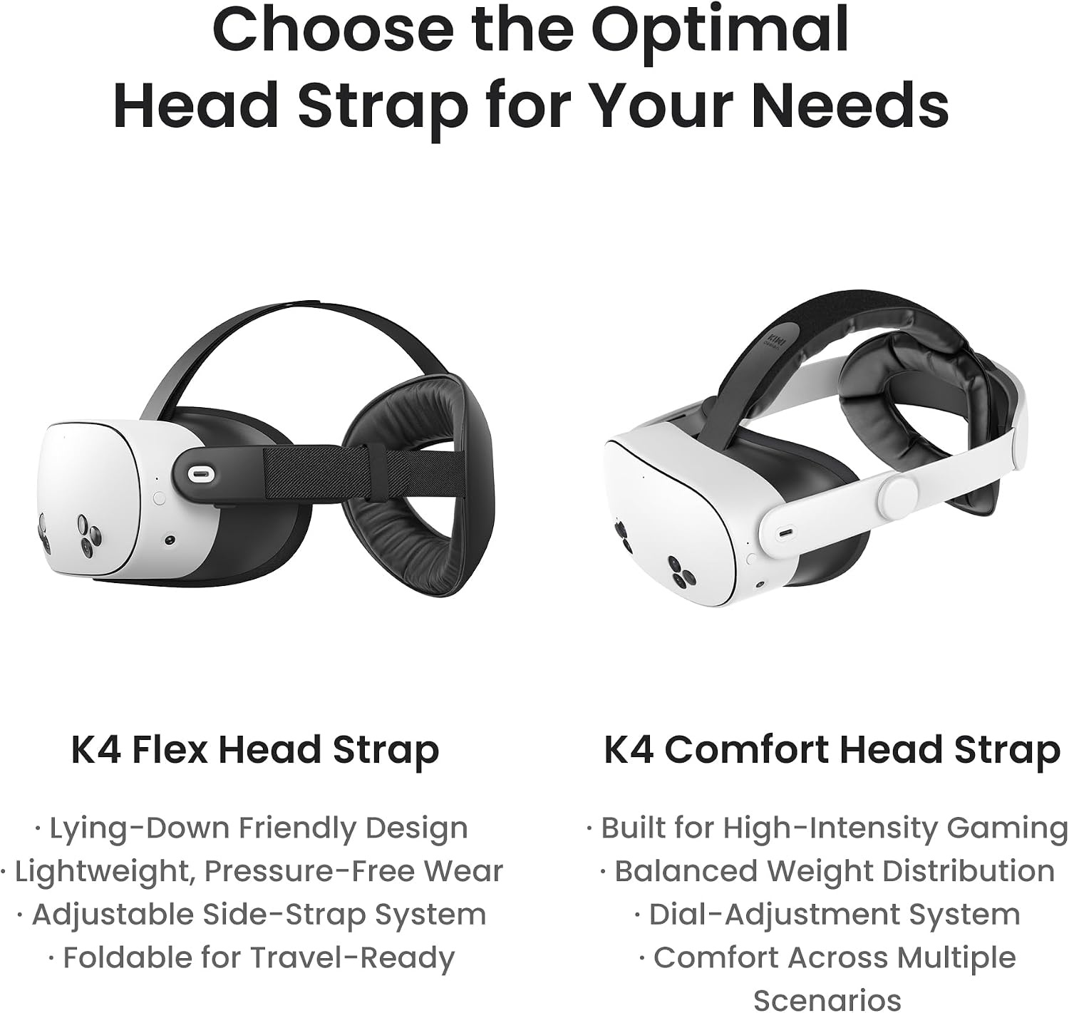 KIWI Design K4 Hoofdband Meta Quest 3/3S Wit - 33% Korting