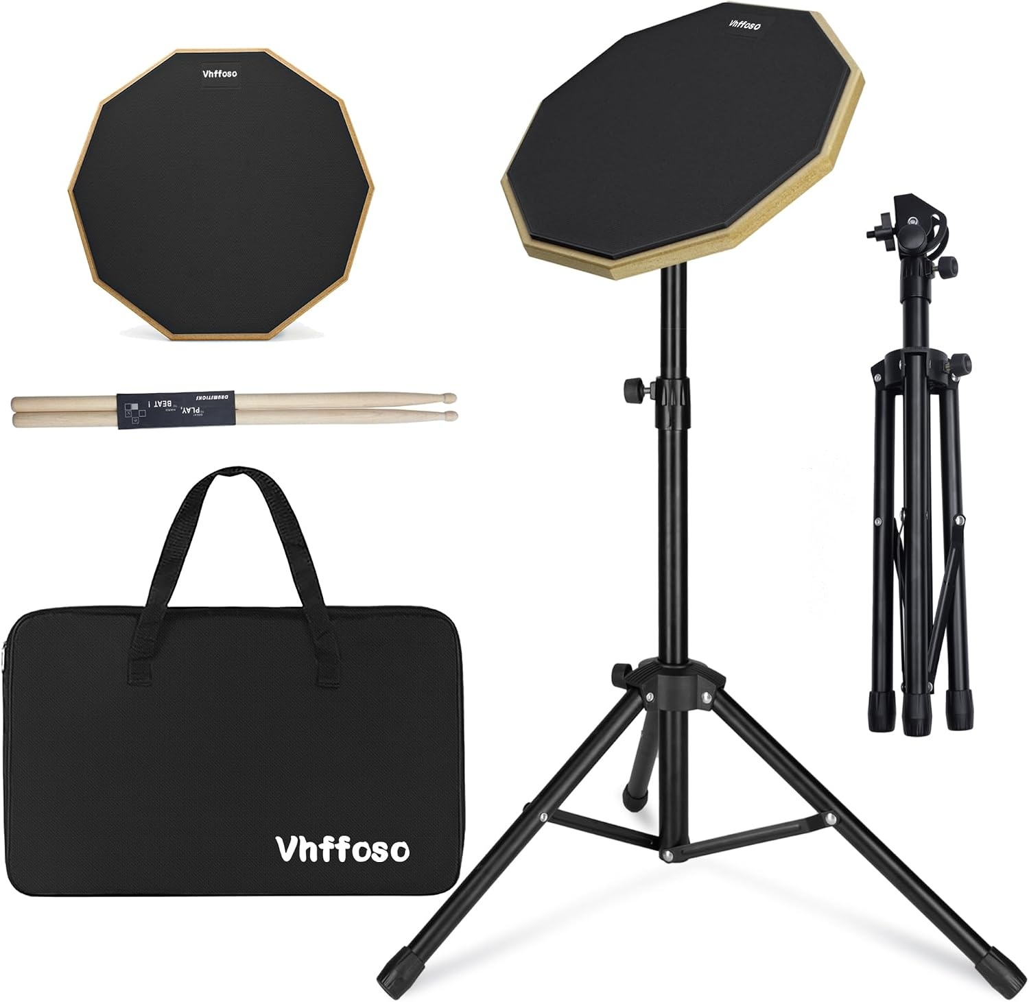 Drum Oefenpad Set 12 Inch Zwart - 33% Korting