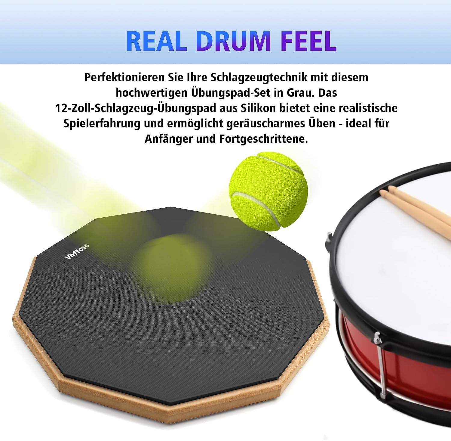 Drum Oefenpad Set 12 Inch Zwart - 33% Korting