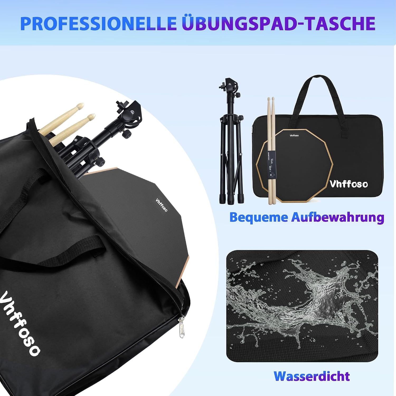 Drum Oefenpad Set 12 Inch Zwart - 33% Korting