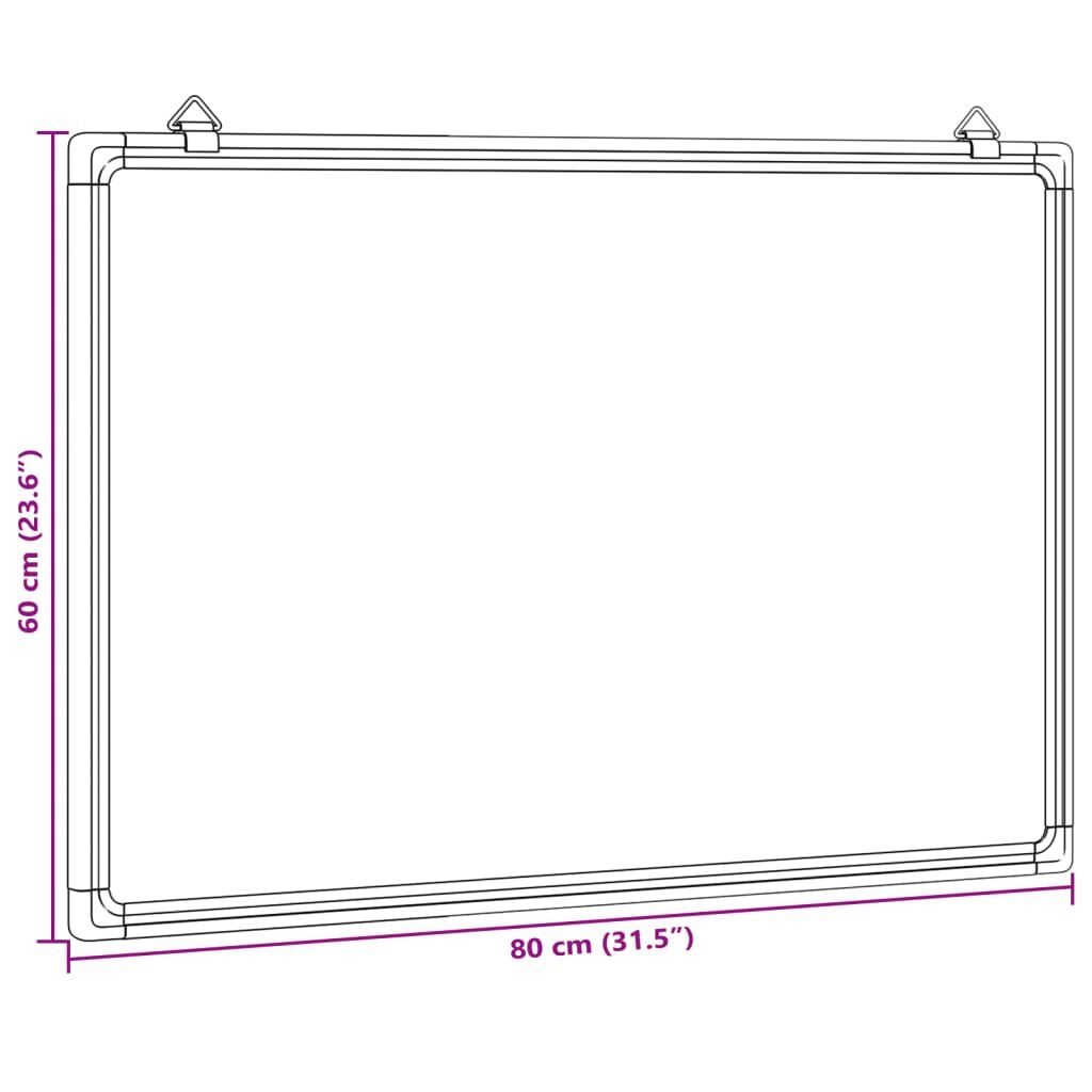 VidaXL Magnetisch Whiteboard 80x60 cm Aluminium - 53% Korting