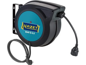 HAZET Kabelhaspel 9040D-2.5, 20m, Zwart - 55% Korting