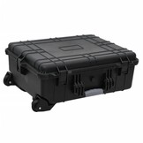 Zwarte Flightcase op Wieltjes, 63x50x23 cm - 35% Korting