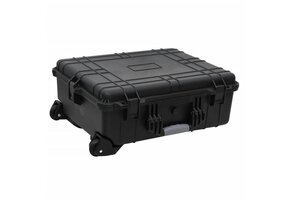 Zwarte Flightcase op Wieltjes, 63x50x23 cm - 35% Korting