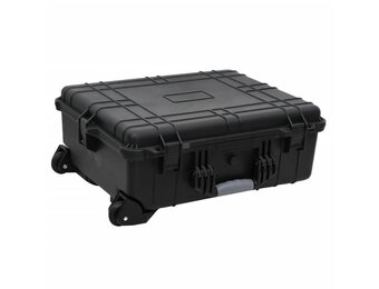 Zwarte Flightcase op Wieltjes, 63x50x23 cm - 35% Korting