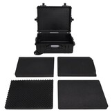 Zwarte Flightcase op Wieltjes, 63x50x23 cm - 35% Korting