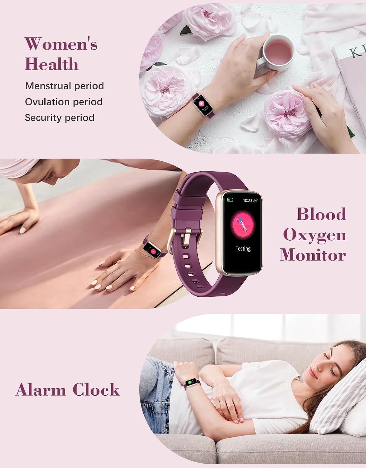 SHANG WING L2 Smartwatch Dames - Paars - 33% Korting