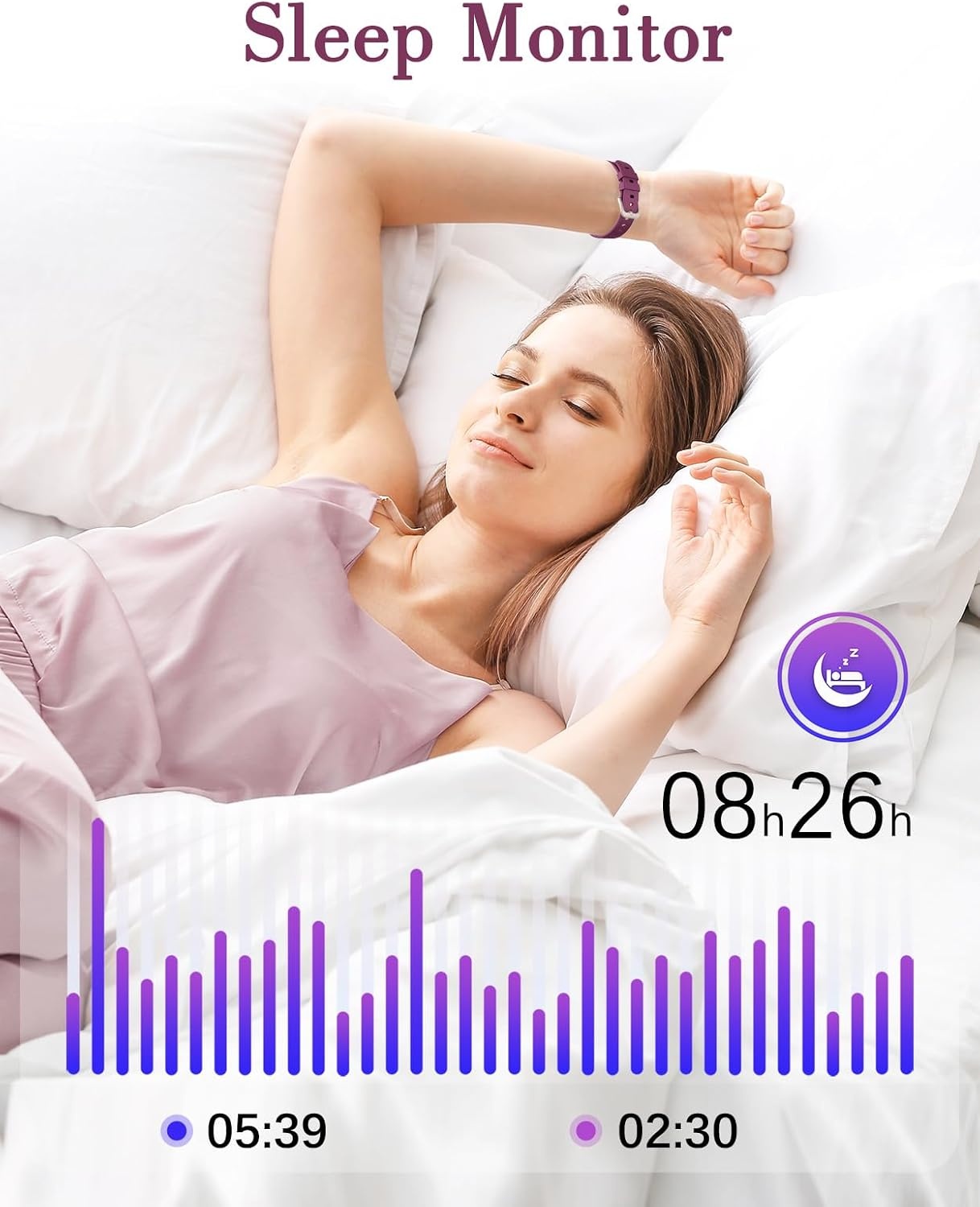 SHANG WING L2 Smartwatch Dames - 1,47" HD Scherm - Fitness Tracker - Paars (33% Korting)