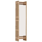 Kamerscherm 6-delig Bamboe & Canvas Crémewit - 35% Korting