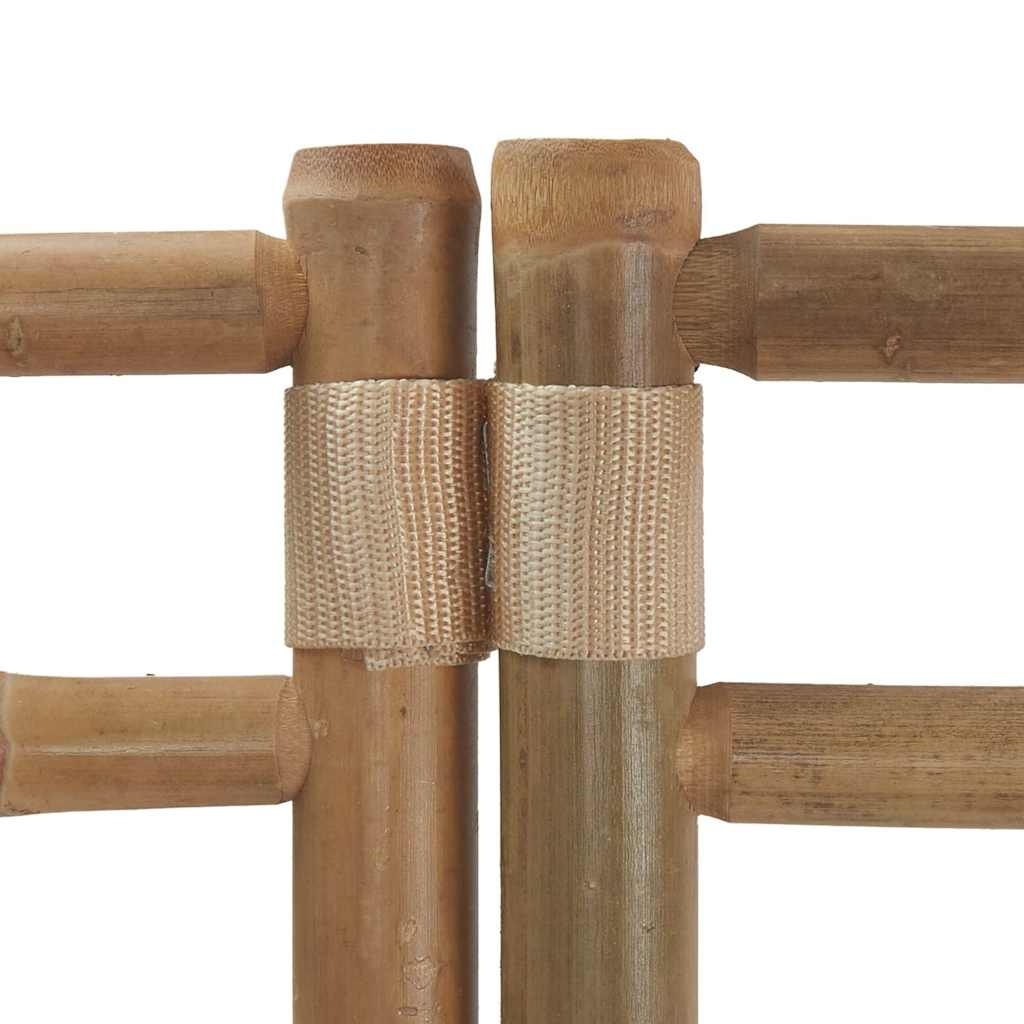 Kamerscherm 6-delig Bamboe & Canvas Crémewit - 35% Korting