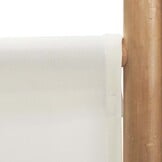 Kamerscherm 6-delig Bamboe & Canvas Crémewit - 35% Korting