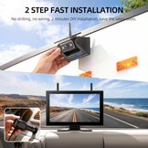 Draadloze Achteruitrijcamera met 10 Inch Touchscreen & 4 Solar Camera's - 35% Korting