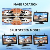 Draadloze Achteruitrijcamera met 10 Inch Touchscreen & 4 Solar Camera's - 35% Korting