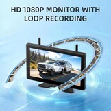 Draadloze Achteruitrijcamera met 10 Inch Touchscreen & 4 Solar Camera's - 35% Korting