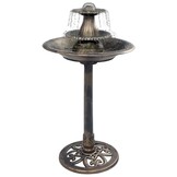 VidaXL Vogelbad met Fontein - Kunststof Bronskleurig - 50x91 cm - 34% Korting