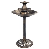 VidaXL Vogelbad met Fontein - Kunststof Bronskleurig - 50x91 cm - 34% Korting