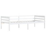 vidaXL Bedframe massief grenenhout wit 90x200 cm