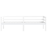 vidaXL Bedframe massief grenenhout wit 90x200 cm