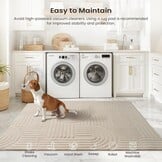 Topfinel Modern woonkamer tapijt taupe 200x290 golvende 3D-effect wasbaar kort vloerkleed groot zacht pluizig antislip slaapkamer tapijten voor eetkamer kantoor effen tapijt viltlook duurzaam