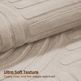 Topfinel Modern woonkamer tapijt taupe 200x290 golvende 3D-effect wasbaar kort vloerkleed groot zacht pluizig antislip slaapkamer tapijten voor eetkamer kantoor effen tapijt viltlook duurzaam