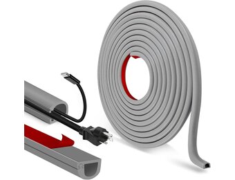 Zelfklevende Kabelgoot Grijs 7x14mm x 6m - Op Maat Te Snijden PVC