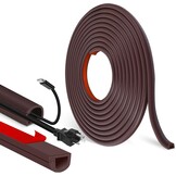 Zelfklevende kabelkanalen voor elektrische kabels, halfrond, flexibele kabelafdekking voor tv, muur, vloer (zwart, 7 mm × 14 mm × 3 m)