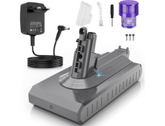 ASUNCELL 3900 mAh V11 Accu voor Dyson SV14 (Schroefmodel) met Lader en Onderhoudsset