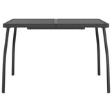 vidaXL Tuintafel 110x80x72 cm staalgaas antracietkleurig