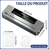 ZLXHDL Vacumeermachine Zwart met 60 Vacuümzakken - 120W