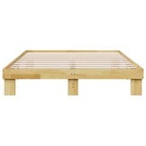 vidaXL Bedframe zonder matras 140x200 cm massief hout eiken