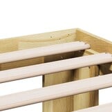 vidaXL Bedframe zonder matras 140x200 cm massief hout eiken