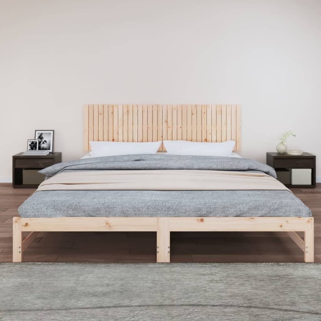 vidaXL Wandhoofdbord 204x3x60 cm massief grenenhout