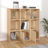 vidaXL Boekenkast 98x30x98 cm bewerkt hout sonoma eikenkleurig