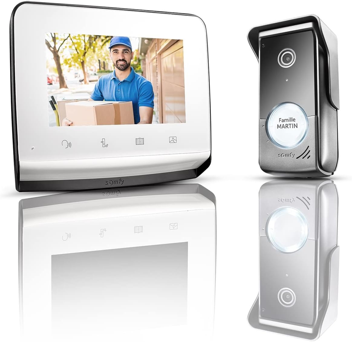 Video-intercom Somfy V350: 7" Scherm, Nachtzicht, 60% Korting