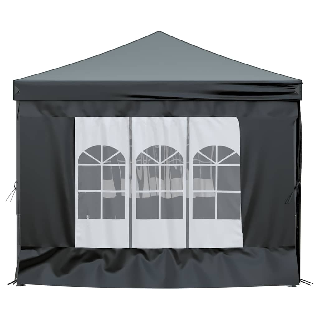 vidaXL Partytent inklapbaar met zijwanden 3x6 m zwart