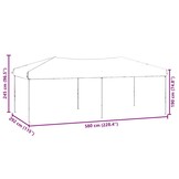 vidaXL Partytent inklapbaar met zijwanden 3x6 m zwart