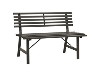 vidaXL Tuinbank Staal Zwart 110cm - 35% Korting!