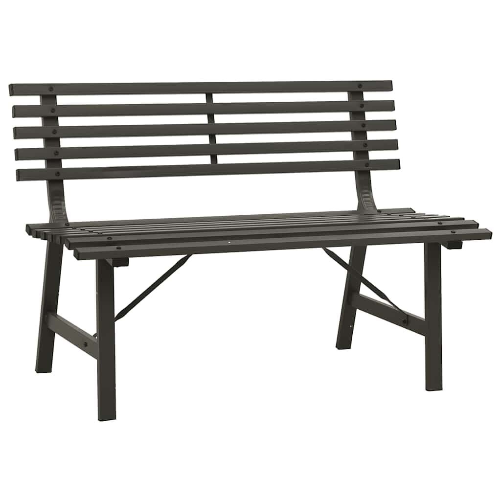 vidaXL Tuinbank Staal Zwart 110cm - 35% Korting!